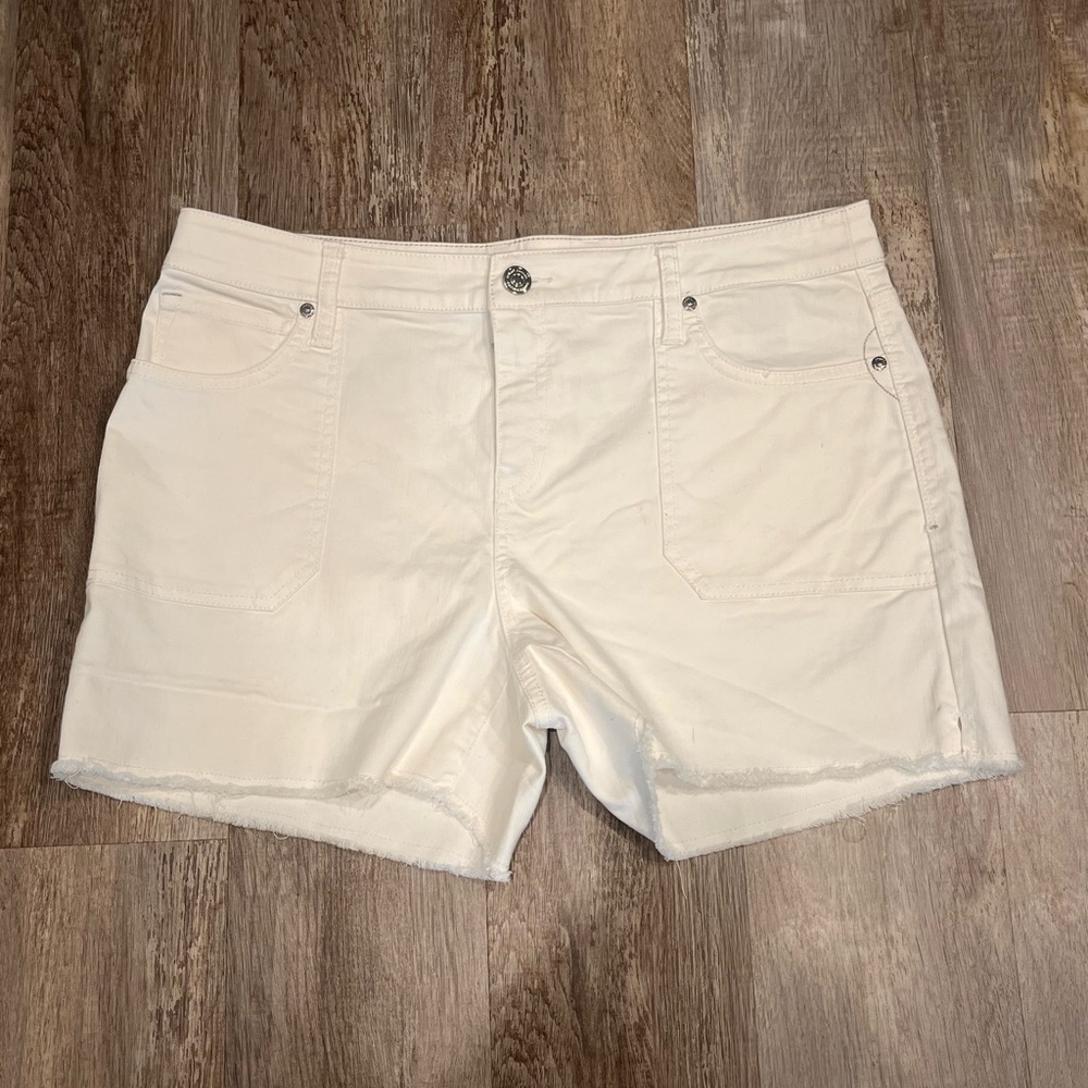Tommy Bahama Women’s Ella Twill 4-Inch High-Rise Utility Shorts Size 12 White